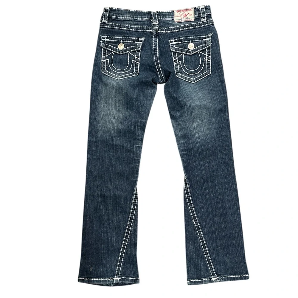 True Religion Joey Twist Super T Low Rise Bootcut Jeans Size 27 Y2K - Picture 3 of 10